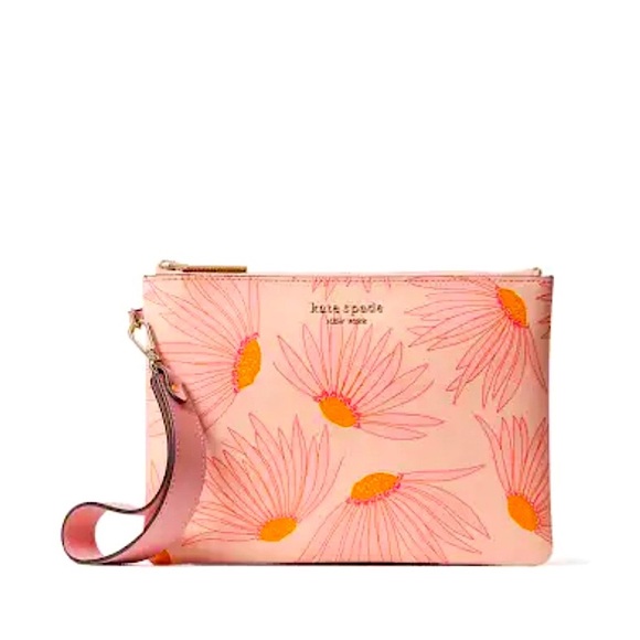 *NWT* kate spade spencer falling flower small pouch wristlet - Picture 2 of 4